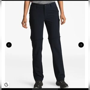 North Face Paramount Convertible Hiking Pants Shorts Outdoor Womens 12 Black